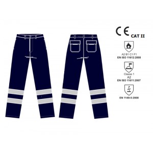 CALÇA ANTIESTÁTICA/IGNIFUGA AZUL CE